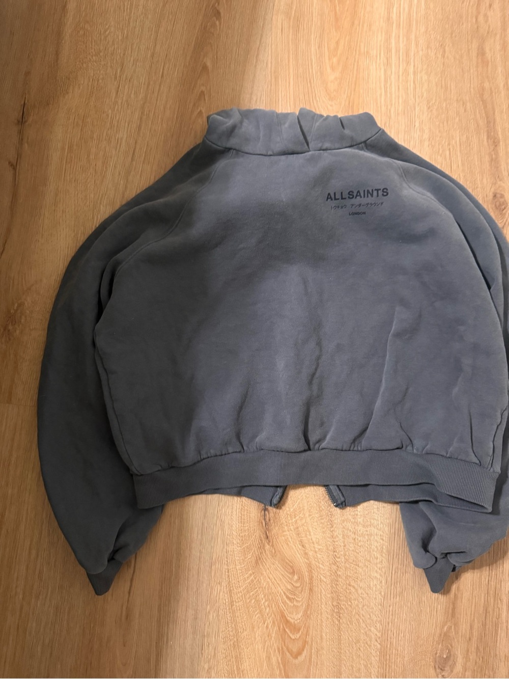 AllSaints Hooded Pullover in Slate Gray